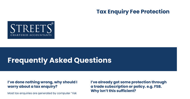 Tax Enquiry Fee Protection FAQs